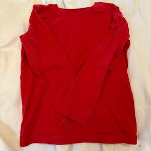 Primary Vibrant Red Long Sleeve Kids Tee